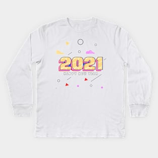 2021 Happy New Year Kids Long Sleeve T-Shirt